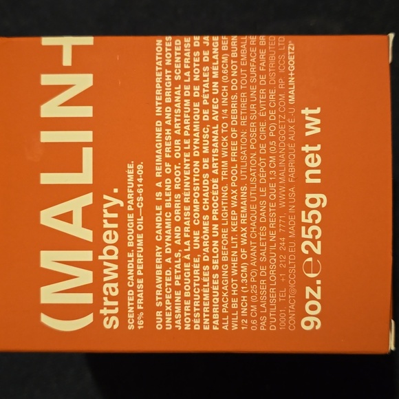 ❤️BUY 2 GET 1 FREE  MALIN+GOETZ Strawberry Boxed Candle,9oz.Retail Price $66.00 - Picture 10 of 13